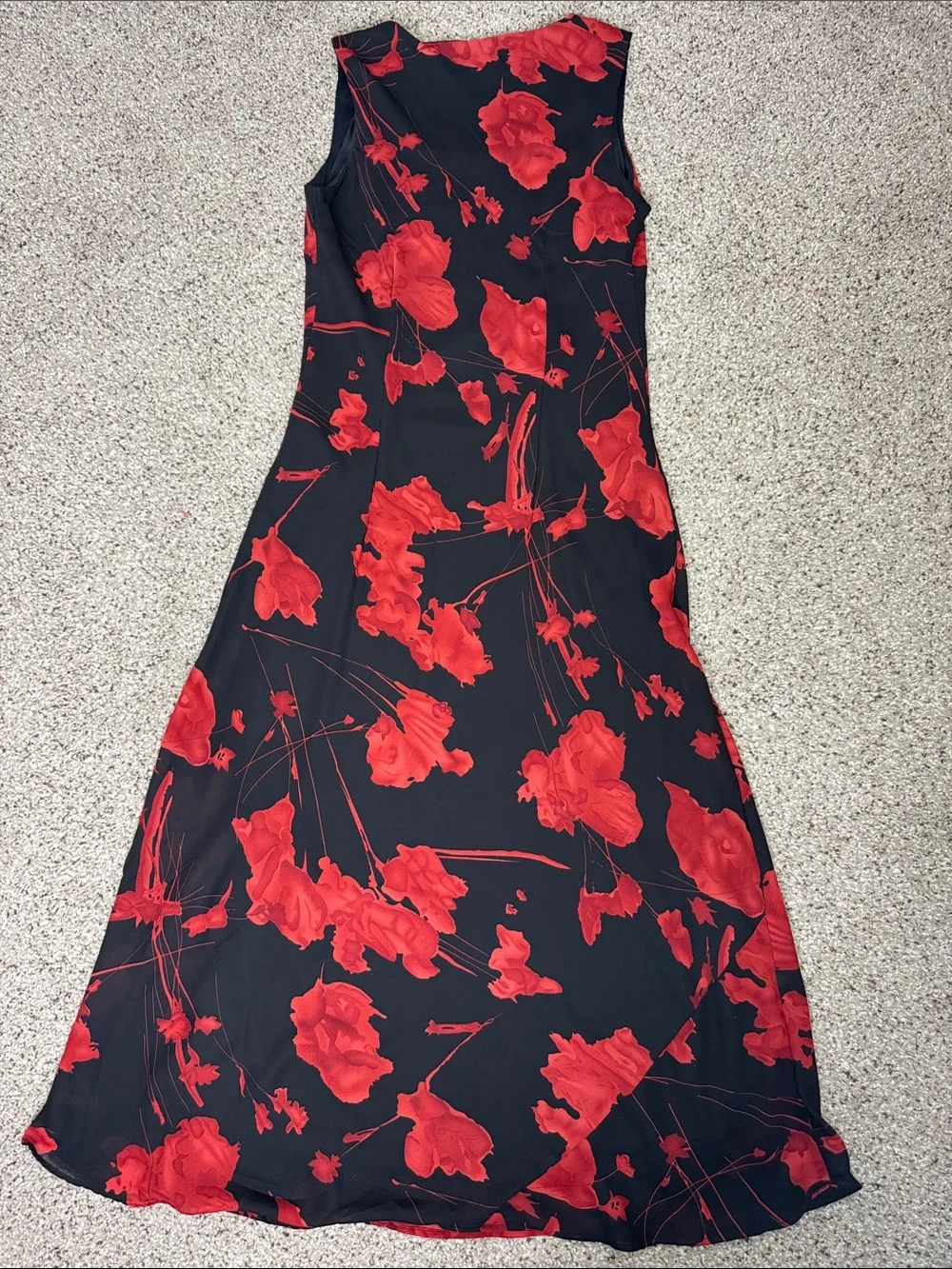 Red Floral Maxi Dress - Picture 6 of 10